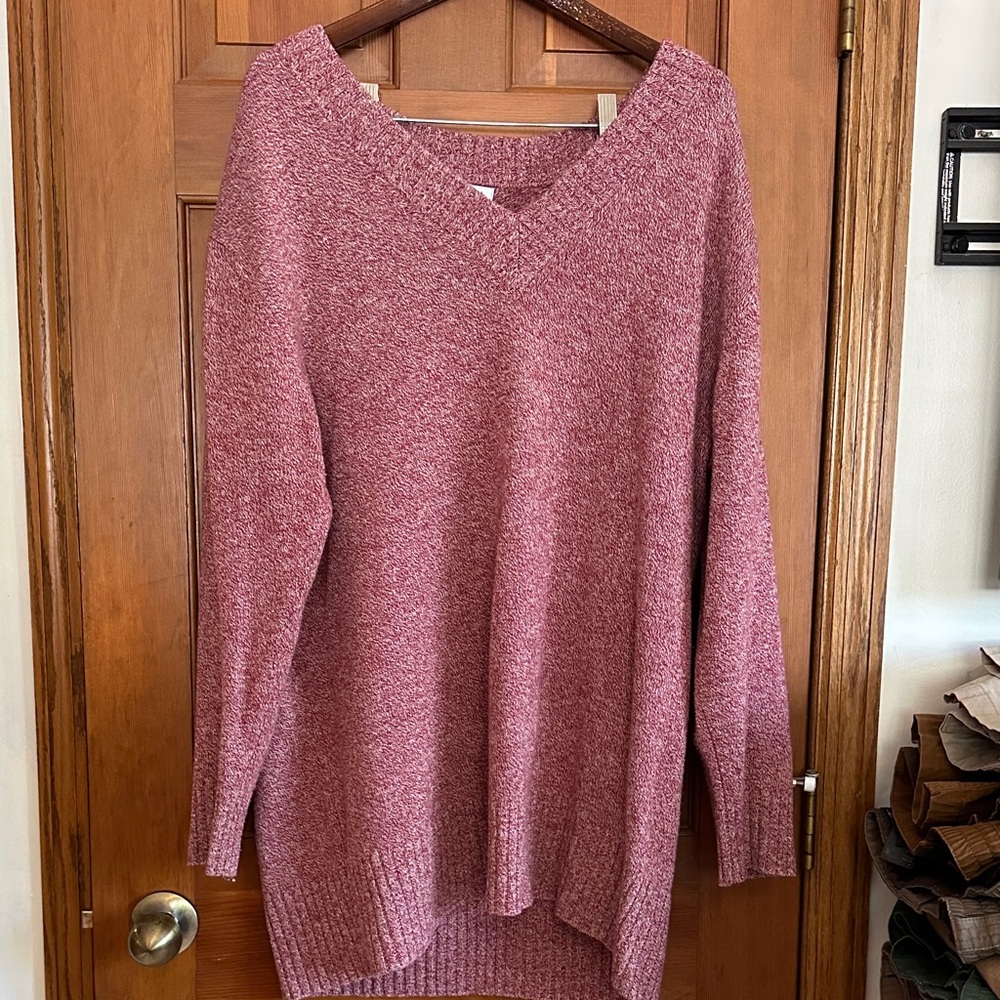 Athleta V-Neck Sweater - Dusty Rose